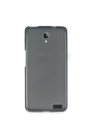 Alcatel OneTouch IDOL X Kılıf Soft Silikon Şeffaf/Siyah Kapak