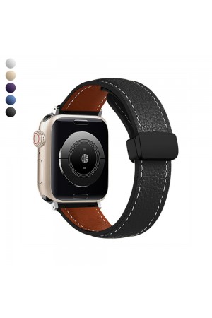 Apple Watch 38-40-41 mm Uyumlu KR414 Daks Seri Deri Kordon…