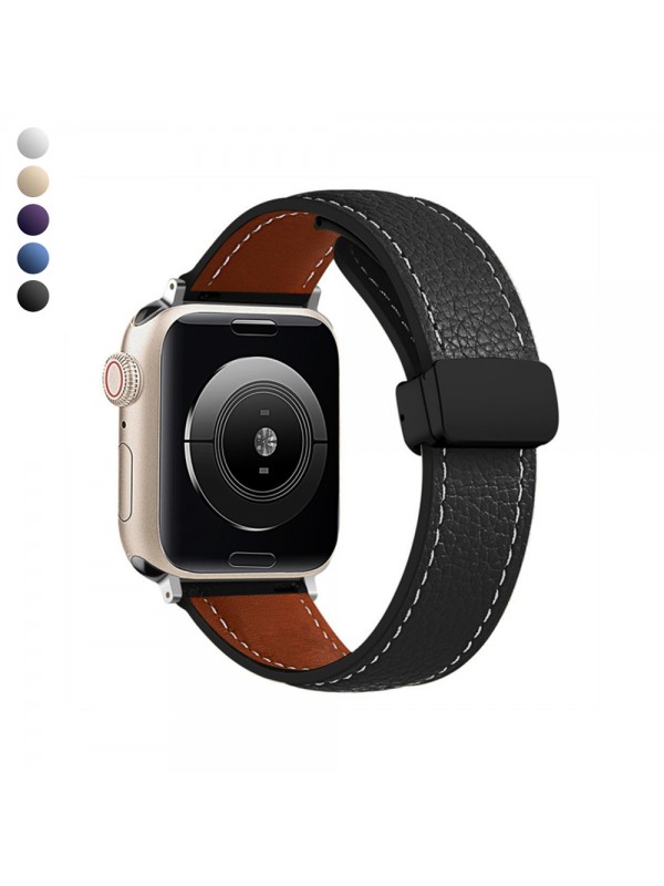 Apple Watch 38-40-41 mm Uyumlu KR414 Daks Seri Deri Kordon…