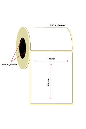 Barkod 100x150 Termal Etiket Eko Termal 250 Sarım 1 Rulo…