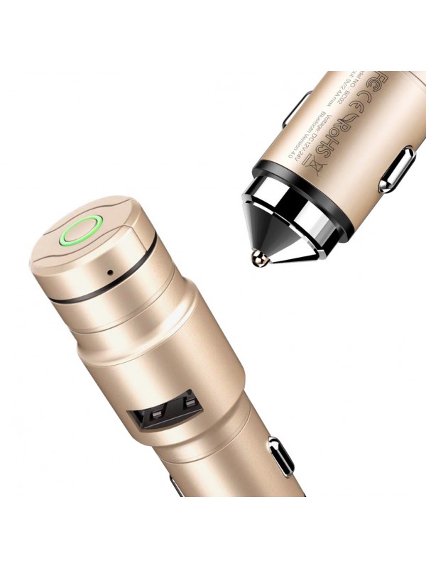 Baseus Intelligent Serisi Araç Şarj Cihazı ve Bluetooth Kulaklık Gold …