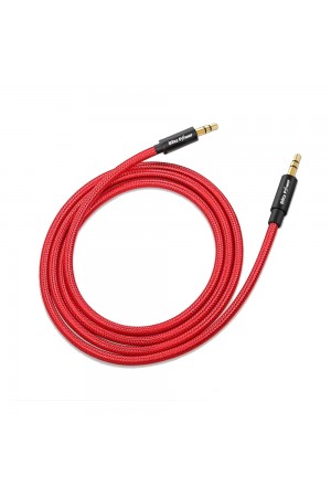 BlitzPower 3.5mm Aux Audio Ses Kablosu 1mt Kırmızı/Siyah…