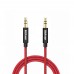 BlitzPower 3.5mm Aux Audio Ses Kablosu 1mt Kırmızı/Siyah