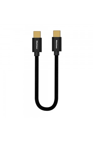 BlitzPower Type-C to Type-C Örgü Metal 20cm Şarj Kablosu…