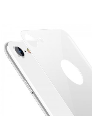 Bufalo iPhone 7/8 Kavisli 4D ARKA GÖVDE Cam Koruyucu Beyaz