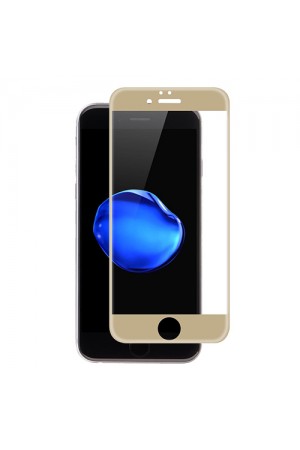 Bufalo iPhone 7 Plus/8 Plus Kavisli 4D Cam Ekran Koruyucu Gold
