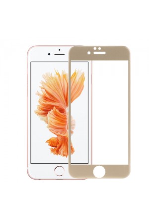 Bufalo iPhone 7 Plus/8 Plus Kavisli 4D Cam Ekran Koruyucu Gold