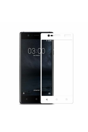 Bufalo Nokia 3 Kavisli 3D Cam Ekran Koruyucu Beyaz