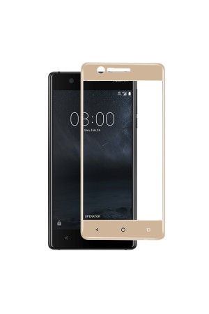 Bufalo Nokia 3 Kavisli 3D Cam Ekran Koruyucu Gold