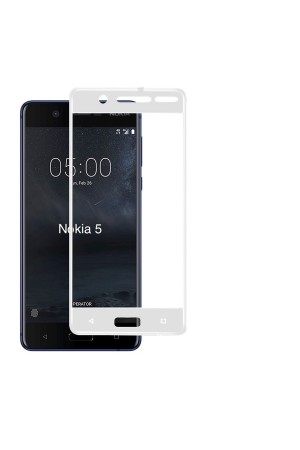 Bufalo Nokia 5 Kavisli 3D Cam Ekran Koruyucu Beyaz
