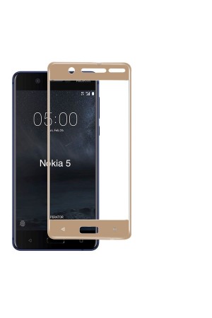 Bufalo Nokia 5 Kavisli 3D Cam Ekran Koruyucu Gold