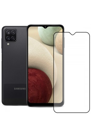 Bufalo Samsung Galaxy A12 Ekran Koruyucu 9D Temperli Cam - Siyah