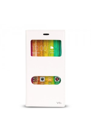 Casper VIA V6X Gizli Mıknatıslı Premium Pencereli Magnum Kılıf Beyaz
