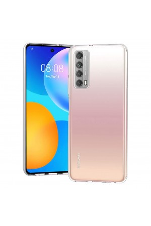 Huawei P Smart 2021 Kılıf Kamera Korumalı Silikon Şeffaf Arka Kapak