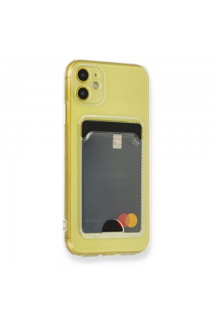 iPhone 11 Kılıf Cardy Şeffaf Kartlık Cepli Kapak…