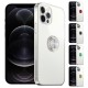 FitCase iPhone 12 / 12 Pro Kılıf Gross Ring Şeffaf Arka Kapak