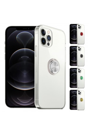 FitCase iPhone 12 Pro Max Kılıf Gross Ring Şeffaf Arka Kapak…