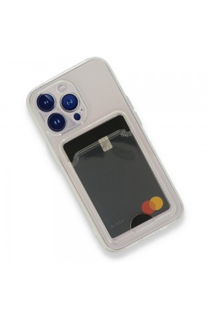 iPhone 13 Pro Max Kılıf Cardy Şeffaf Kartlık Cepli Kapak…