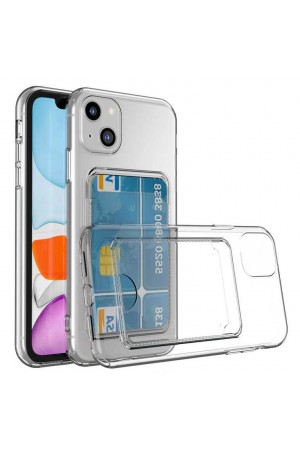 iPhone 14 Kılıf Cardy Şeffaf Kartlık Cepli Kapak…