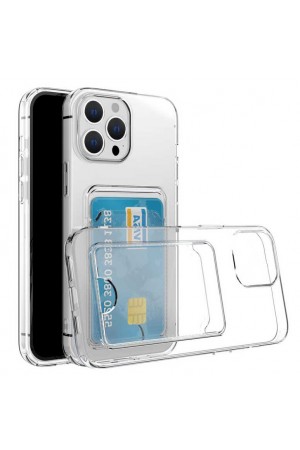 iPhone 14 Pro Max Kılıf Cardy Şeffaf Kartlık Cepli Kapak…