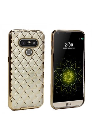 FitCase Laser LG G5 H850 Baklava Desenli Gold