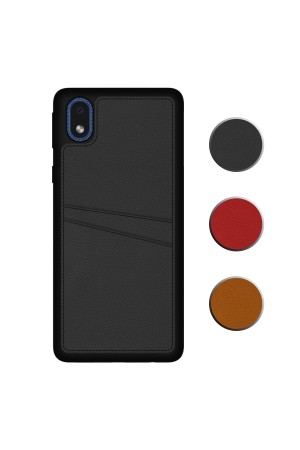 FitCase Samsung Galaxy A01 Core Kılıf Proda Deri Çift Kartlık Cepl…