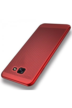 FitCase Samsung Galaxy A3 2017 Kılıf Point Sert Arka Kapak Kırmızı