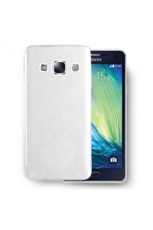 FitCase Samsung Galaxy A3 (A300) Kılıf Deri Dokulu Arka Kapak Beyaz