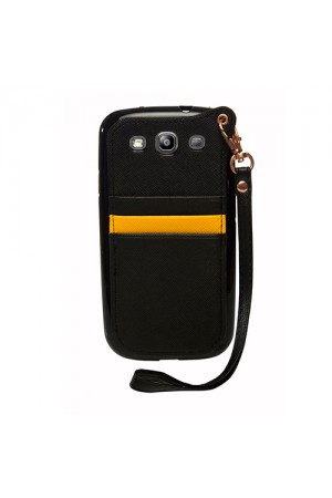 FitCase Samsung Galaxy S3 (I9300) BADI Kartlıklı Arka Kapak Siyah…