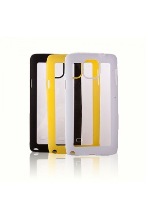 FitCase Samsung Note 4 (N910) Çerçeveli Soft Silikon Beyaz