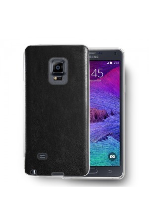 FitCase Samsung Note EDGE (N915) Kılıf Deri Dokulu Arka Kılıf Siyah
