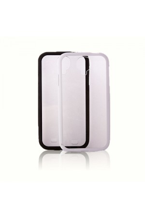 FitCase Samsung S4 (I9500) Çerçeveli Soft Silikon Beyaz