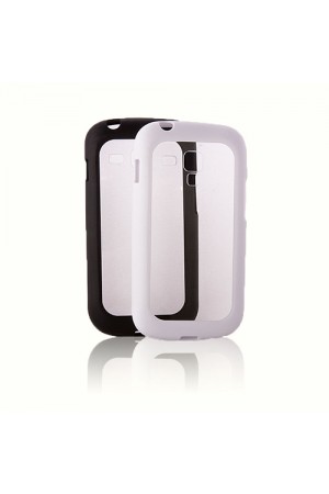 FitCase Samsung S7560 / 62 / 80 Çerçeveli Soft Silikon Beyaz