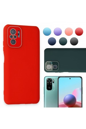 FitCase Xiaomi Redmi Note 10 / Note 10s Glass Kamera Korumalı Lansman Silikon Kapak