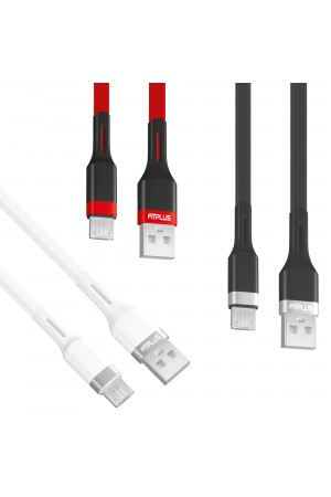 FitPlus Premium PS-301 Micro USB Data/Şarj Kablosu 2.4A 1mt…