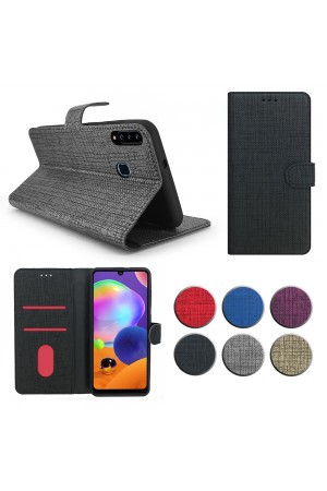 General Mobile GM 10 Kılıf FitCase Fabric Kapaklı Cüzdanlı…