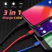 HEPU HP-11 Multi 3in1 2.4A 1.2m Data ve Şarj Kablosu