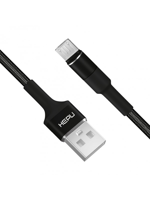 HEPU HP-414 Solid USB - Micro USB QC3.0 3.1A Şarj Kablosu 1mt Siyah…