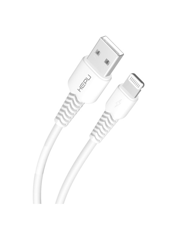 HEPU HP-424 Mild USB - iPh Lightning QC3.0 3.1A Şarj Kablosu 30cm Beyaz…