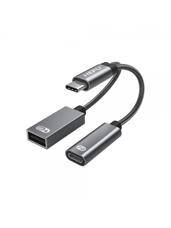 HEPU HP-Z05 Type-C to Type-C + USB Dönüştürücü Adaptör…