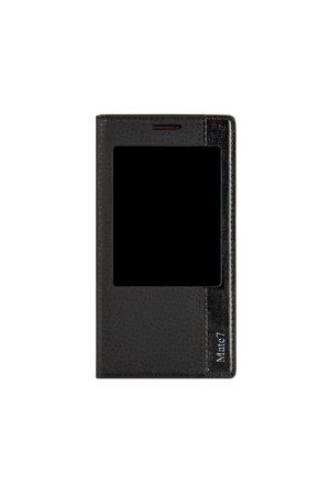 Huawei Ascend Mate 7 Gizli Mıknatıslı Pencereli Magnum Kılıf Siyah