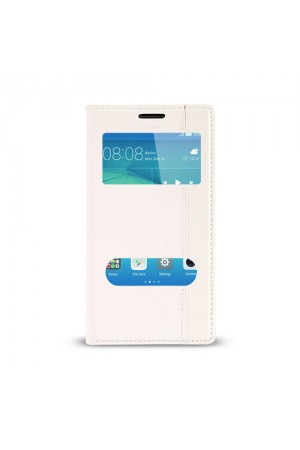 Huawei GT3 Gizli Mıknatıslı Pencereli Magnum Kılıf Beyaz…
