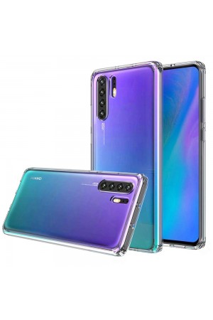 Huawei P30 Pro Kılıf FitCase Toz Koruma Tıpalı Şeffaf Arka Kapak