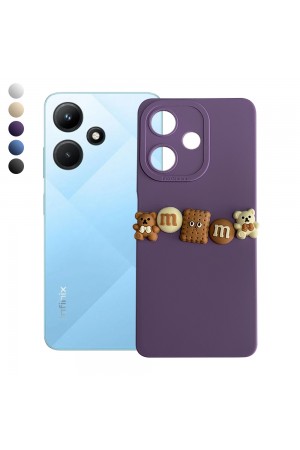 Infinix Hot 30i Kılıf 3D M Bear Kamera Korumalı Silikon Kapak