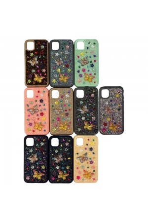 iPhone 11 Kılıf EPR-44 Taşlı Kelebek Silikon Kapak…
