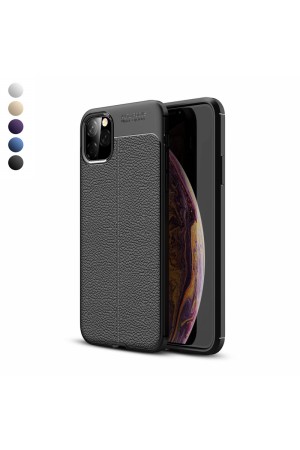 iPhone 11 Pro Kılıf Focus Deri Desen Silikon Arka Kapak
