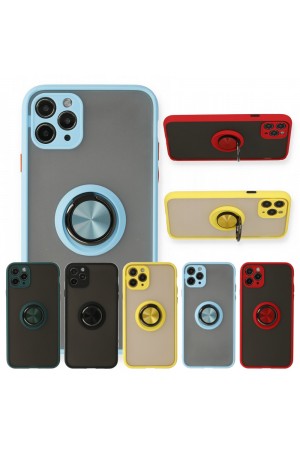 iPhone 11 Pro Kılıf Montrea Ring Yüzük Stantlı Kapak…