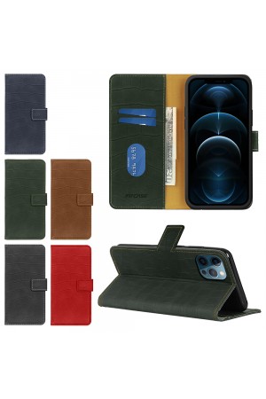 iPhone 12 / 12 Pro Kılıf Kroko Desen Kapaklı Cüzdanlı…