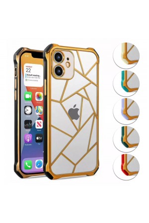iPhone 12 Kılıf Lazer Prizma Kamera Korumalı Kapak