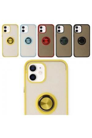 iPhone 12 Mini Kılıf Montrea Ring Yüzük Stantlı Kapak…